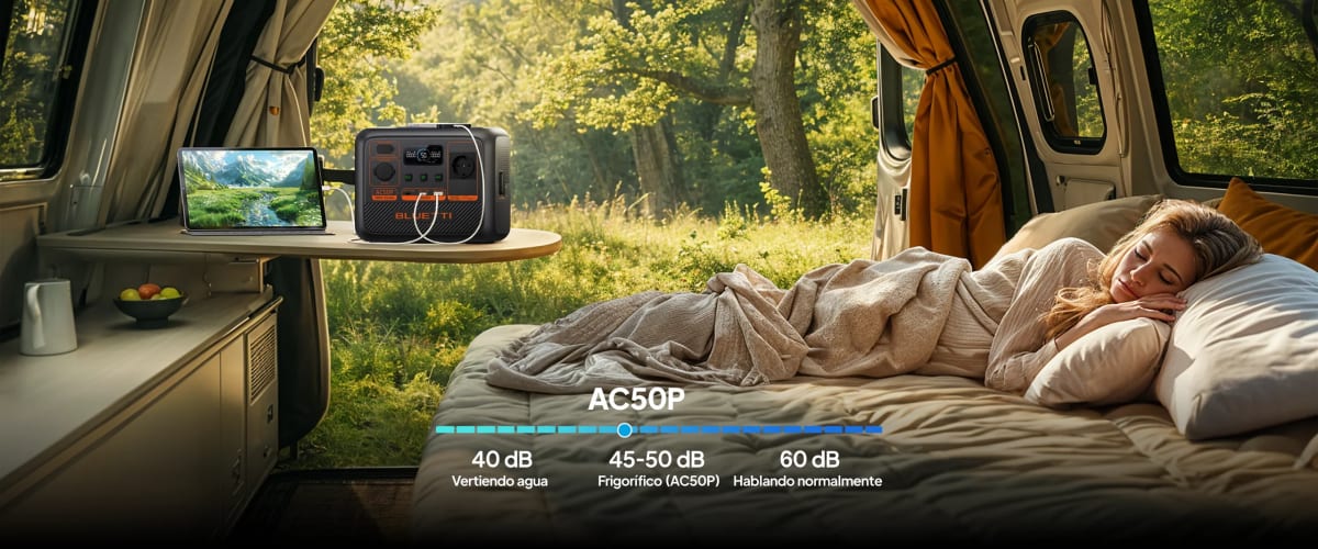 BLUETTI AC50P | Banco de batería recargable | 700W - 504Wh | CHILE2