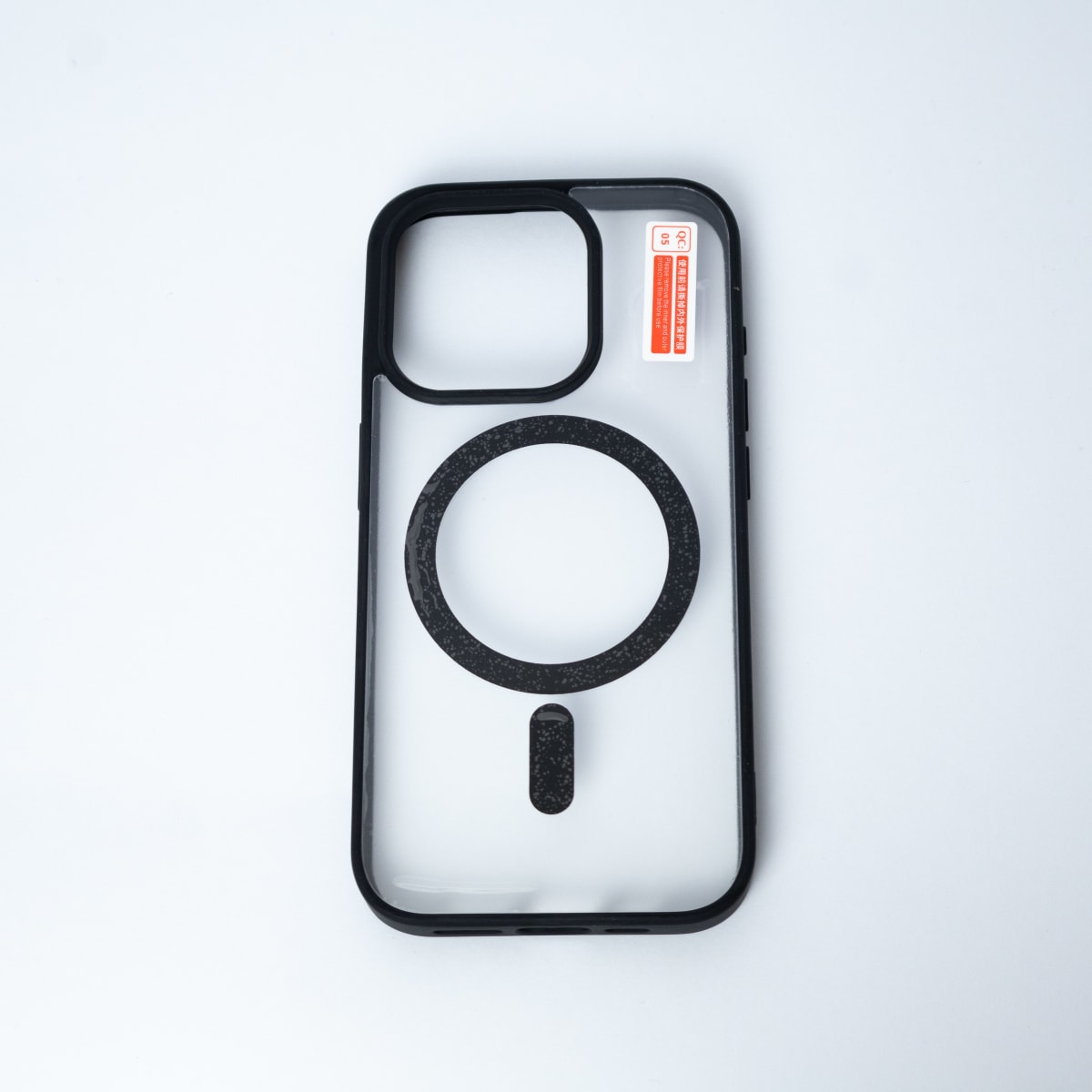 CARCASA TRANSPARENTE TPU + BORDE NEGRO IPHONE 14 PRO1