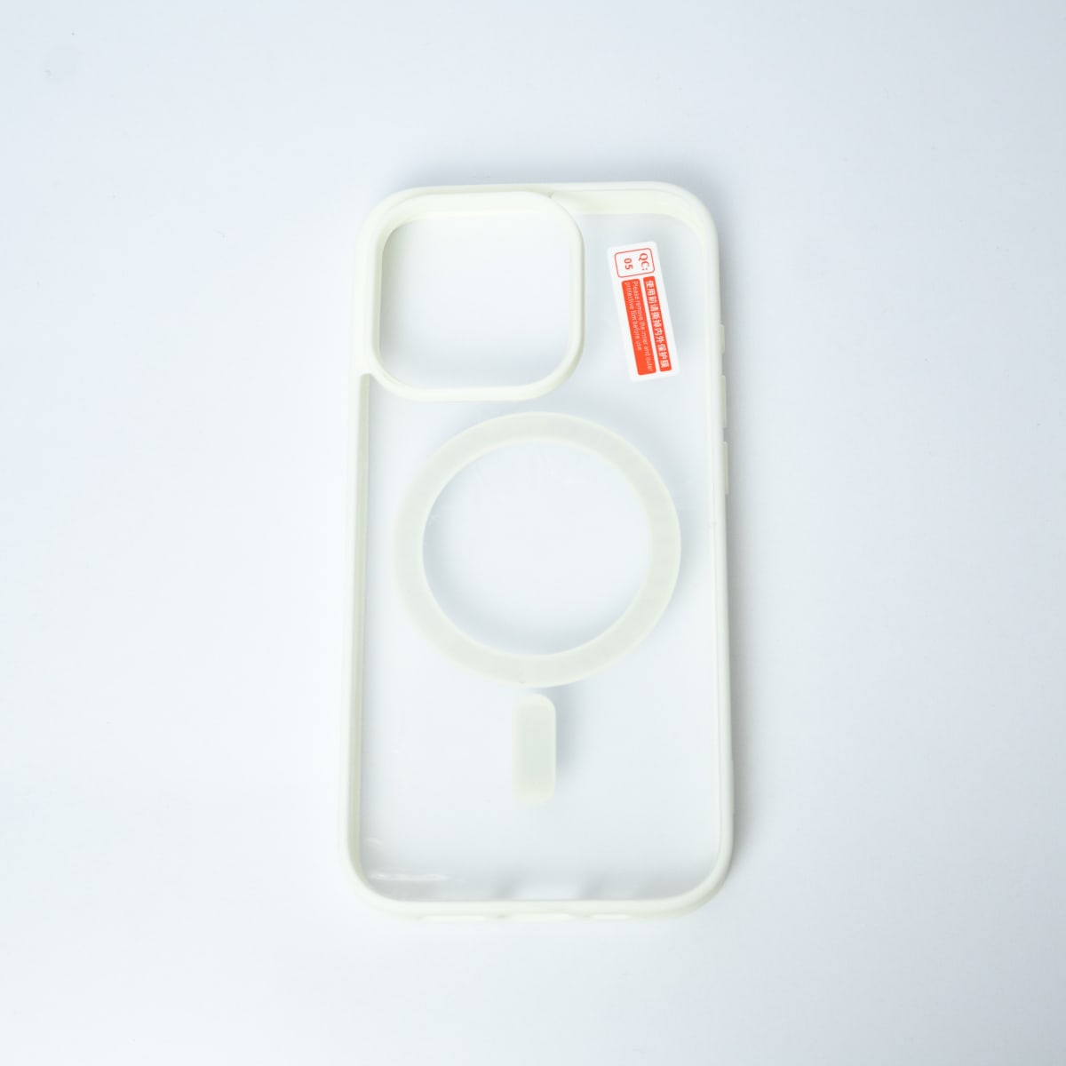 CARCASA TRANSPARENTE TPU + BORDE BLANCO IPHONE 14 PRO MAX1