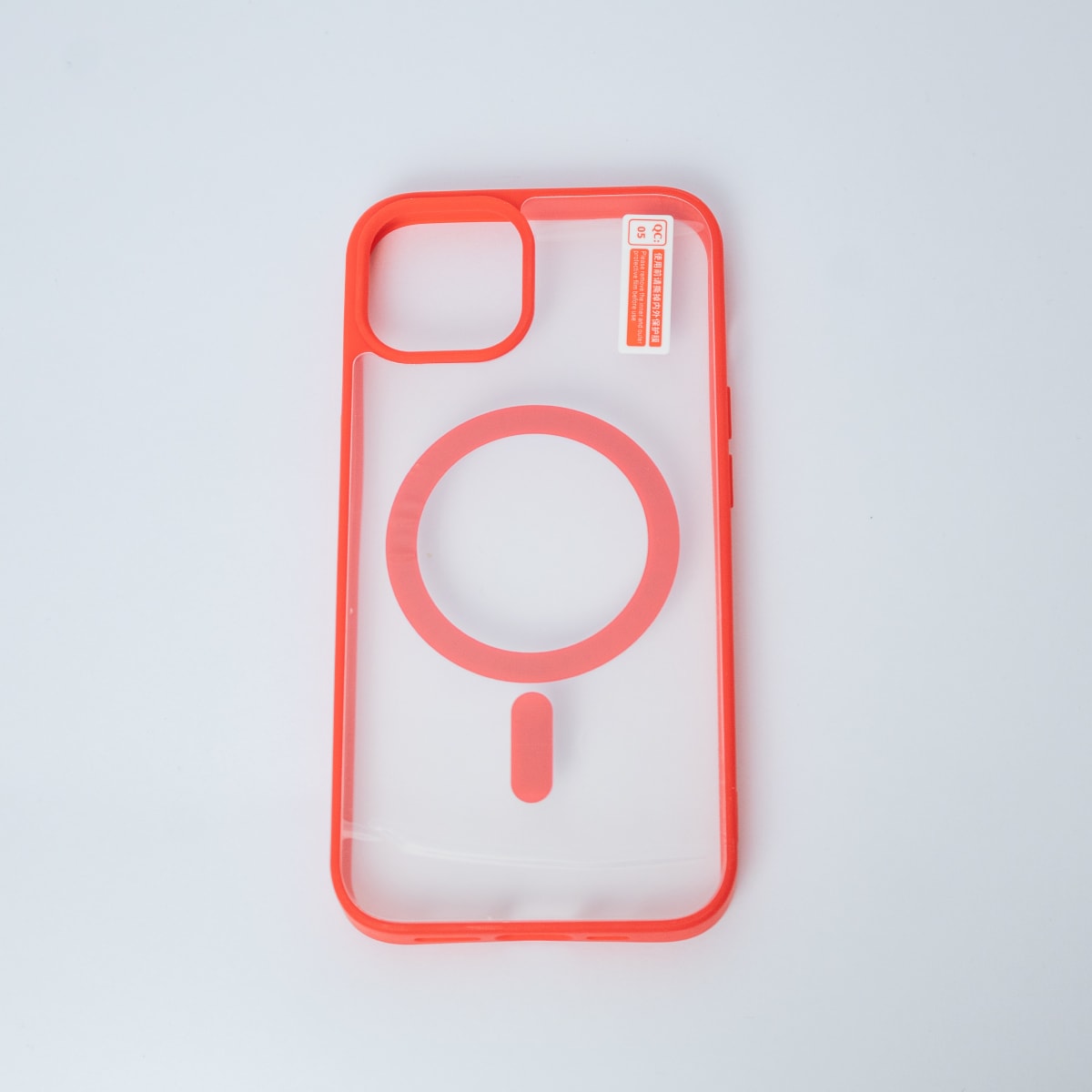 CARCASA TRANSPARENTE TPU + BORDE ROJO IPHONE 151