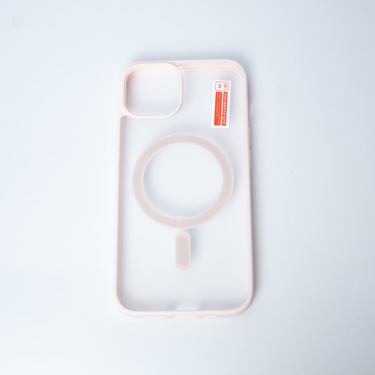CARCASA TRANSPARENTE TPU + BORDE PALO ROSA IPHONE 151