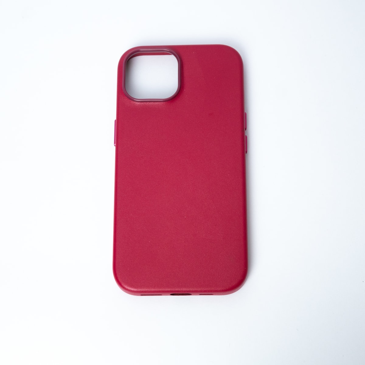 CARCASA CUERO MAGSAFE IPHONE 15 ROJO1