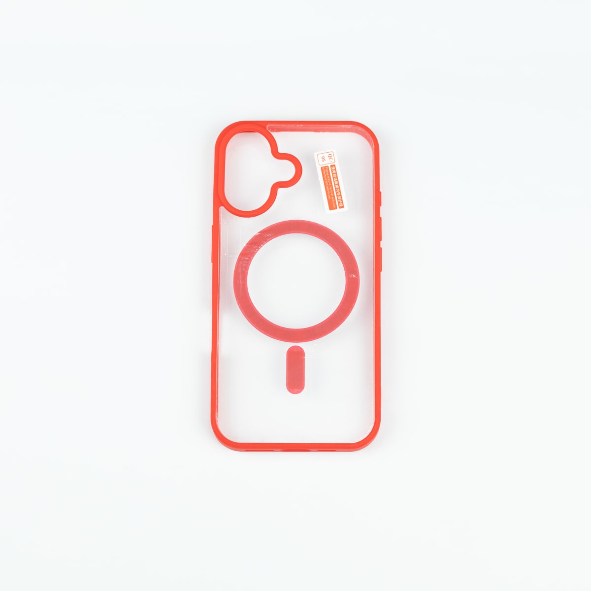 CARCASA TRANSPARENTE TPU + BORDE ROJO IPHONE 161