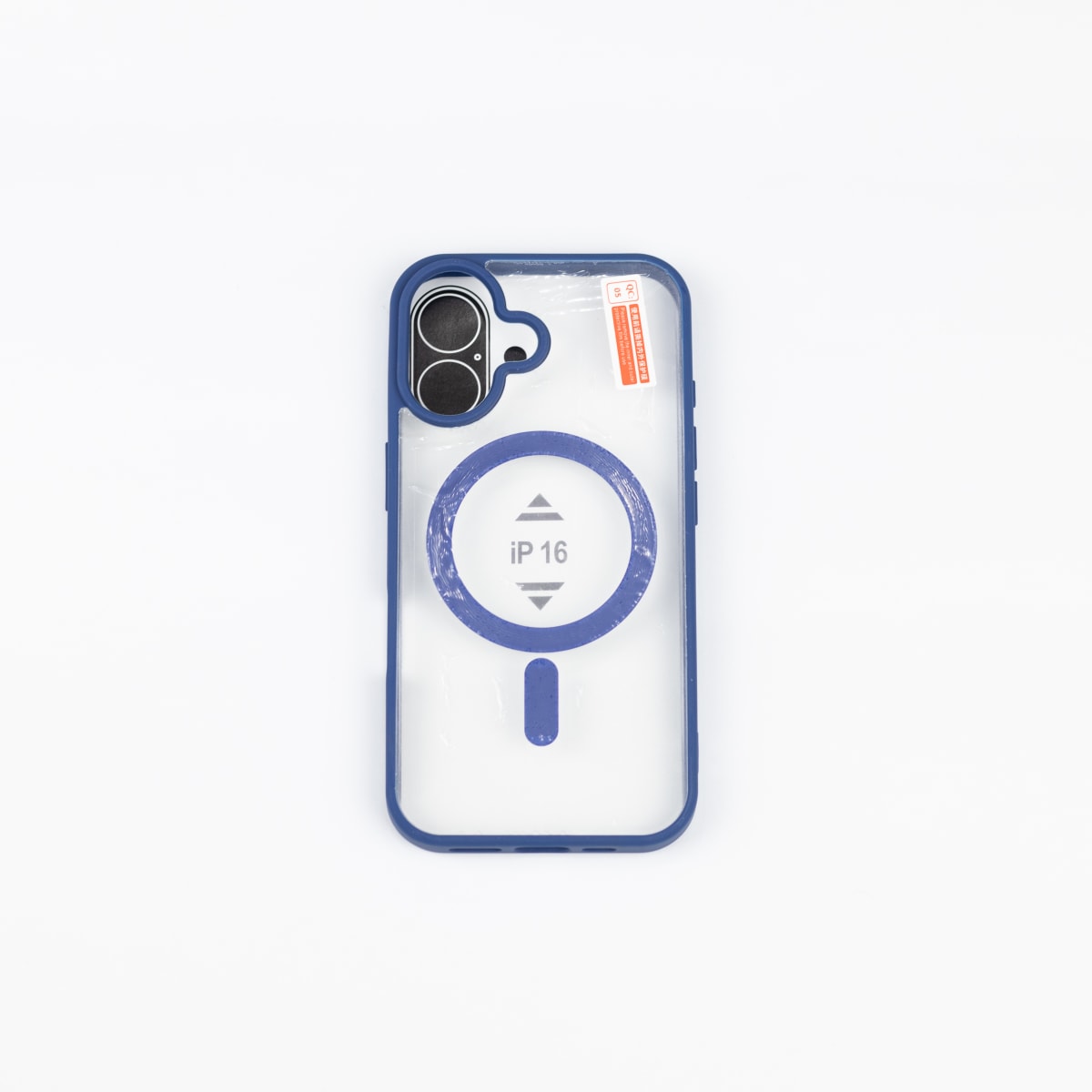 CARCASA TRANSPARENTE TPU + BORDE AZUL IPHONE 161