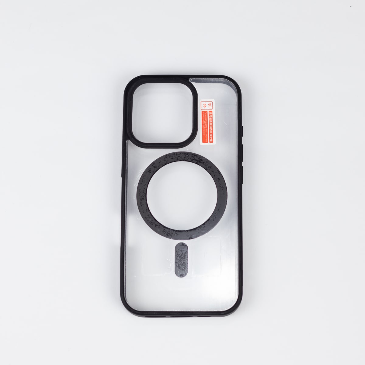 CARCASA TRANSPARENTE TPU + BORDE NEGRO IPHONE 16 PRO1