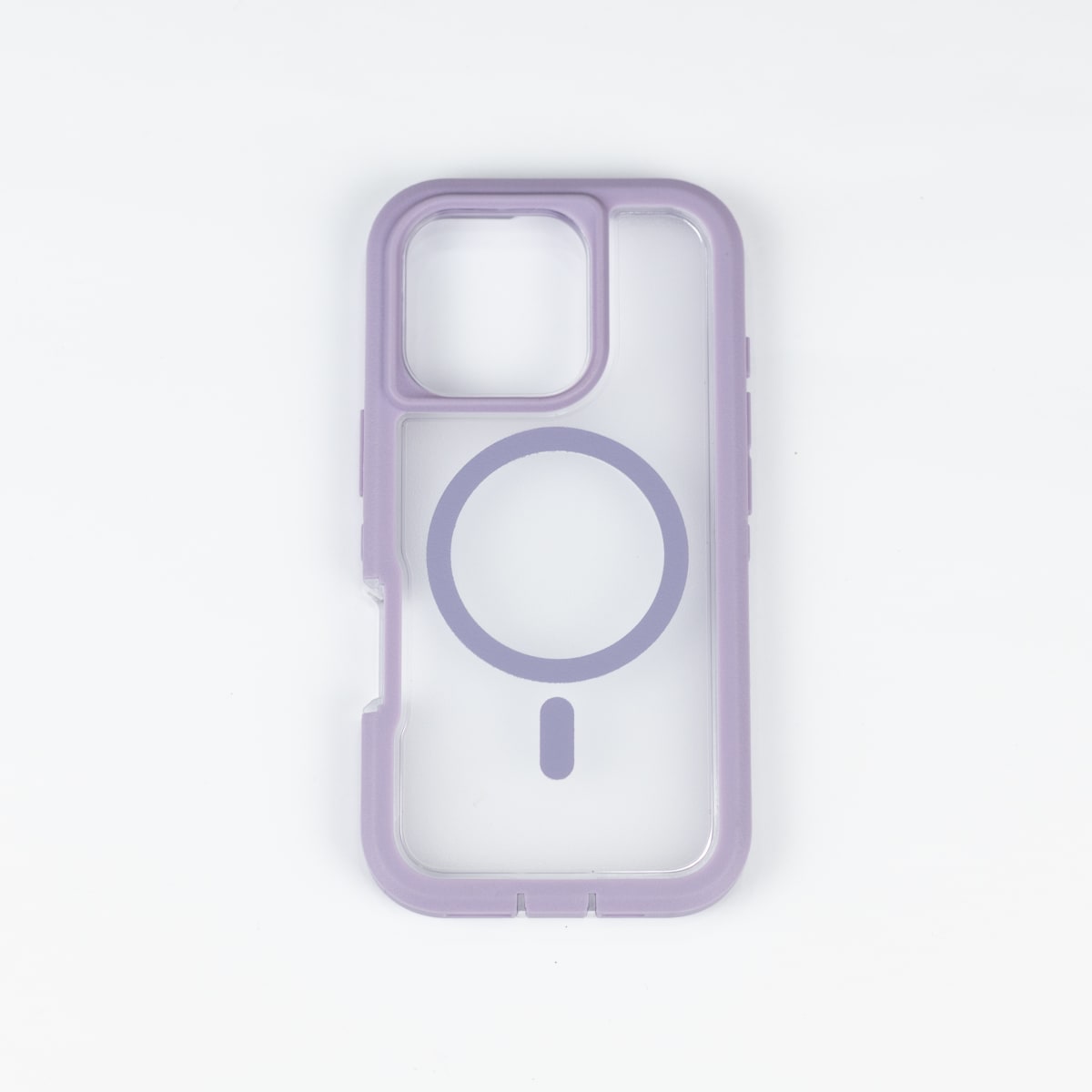 ANTIGOLPES MAGSAFE IPHONE 16 PRO TRANSPARENTE BORDE LILA1