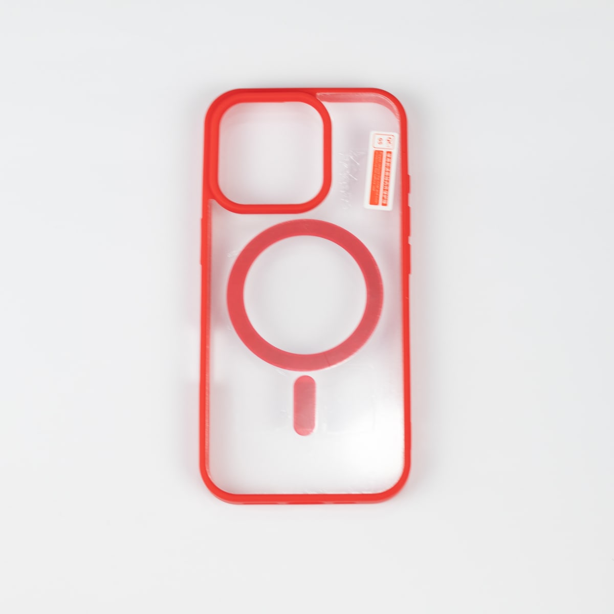 CARCASA TRANSPARENTE TPU + BORDE ROJO IPHONE 16 PRO MAX1