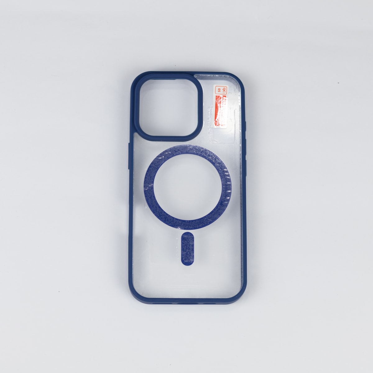 CARCASA TRANSPARENTE TPU + BORDE AZUL IPHONE 16 PRO MAX1
