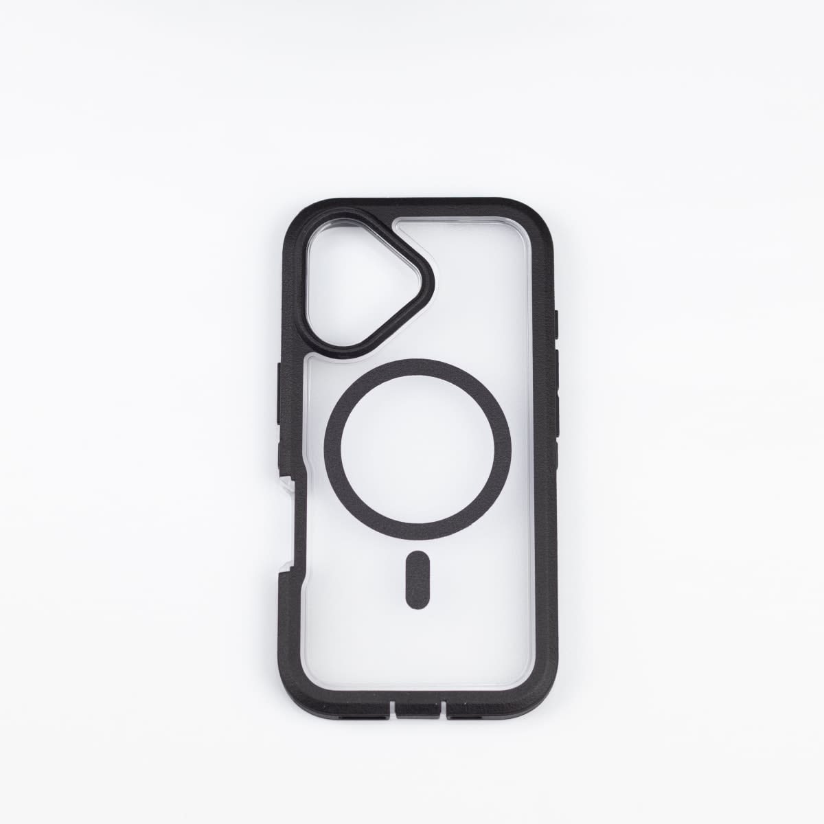 ANTIGOLPES MAGSAFE IPHONE 16 PLUS TRANSPARENTE BORDE NEGRO1