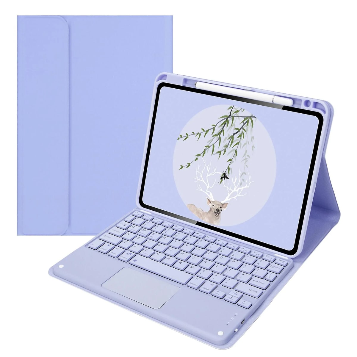 CARCASA IPAD CON TECLADO, CON LUZ  Y TOUCHPAD MORADO IPAD 11 (A16)/10G (10.9)1