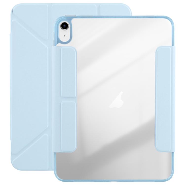 CARCASA TRANSPARENTE REFORZADA CON TAPA CELESTE IPAD 11 (A16)/10G (10.9)1