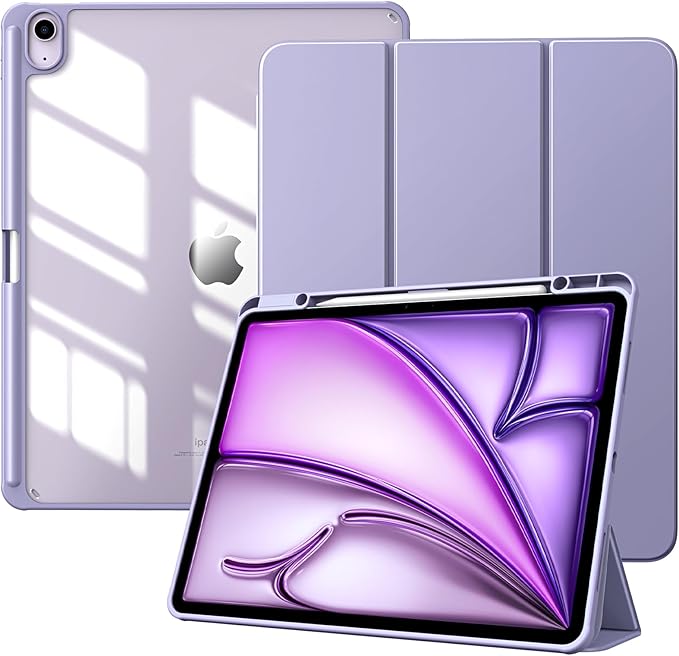 CARCASA TRANSPARENTE CON TAPA COLOR LILA IPAD 10,21
