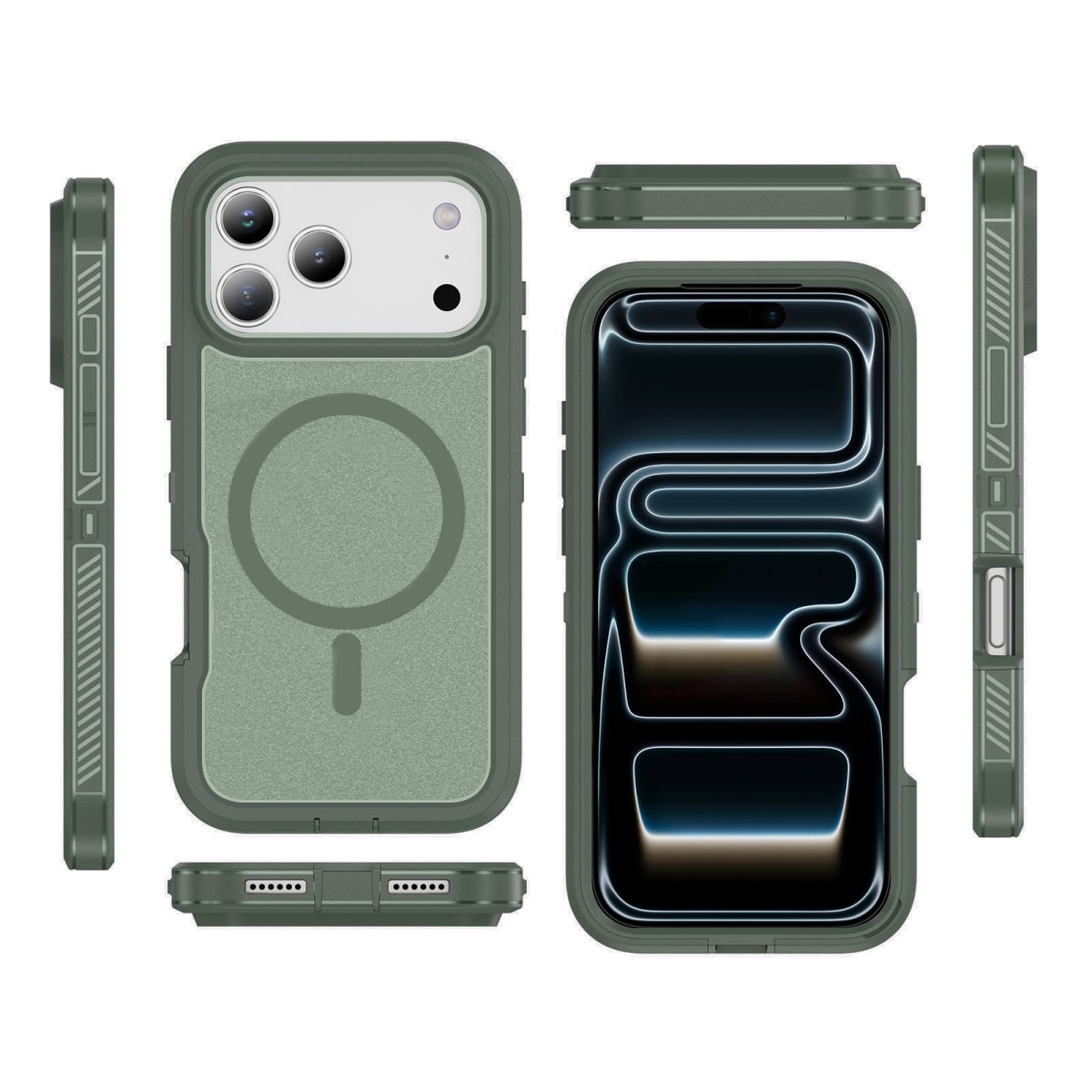 CARCASA ANTIGOLPES MAGSAFE IPHONE 17 VERDE3