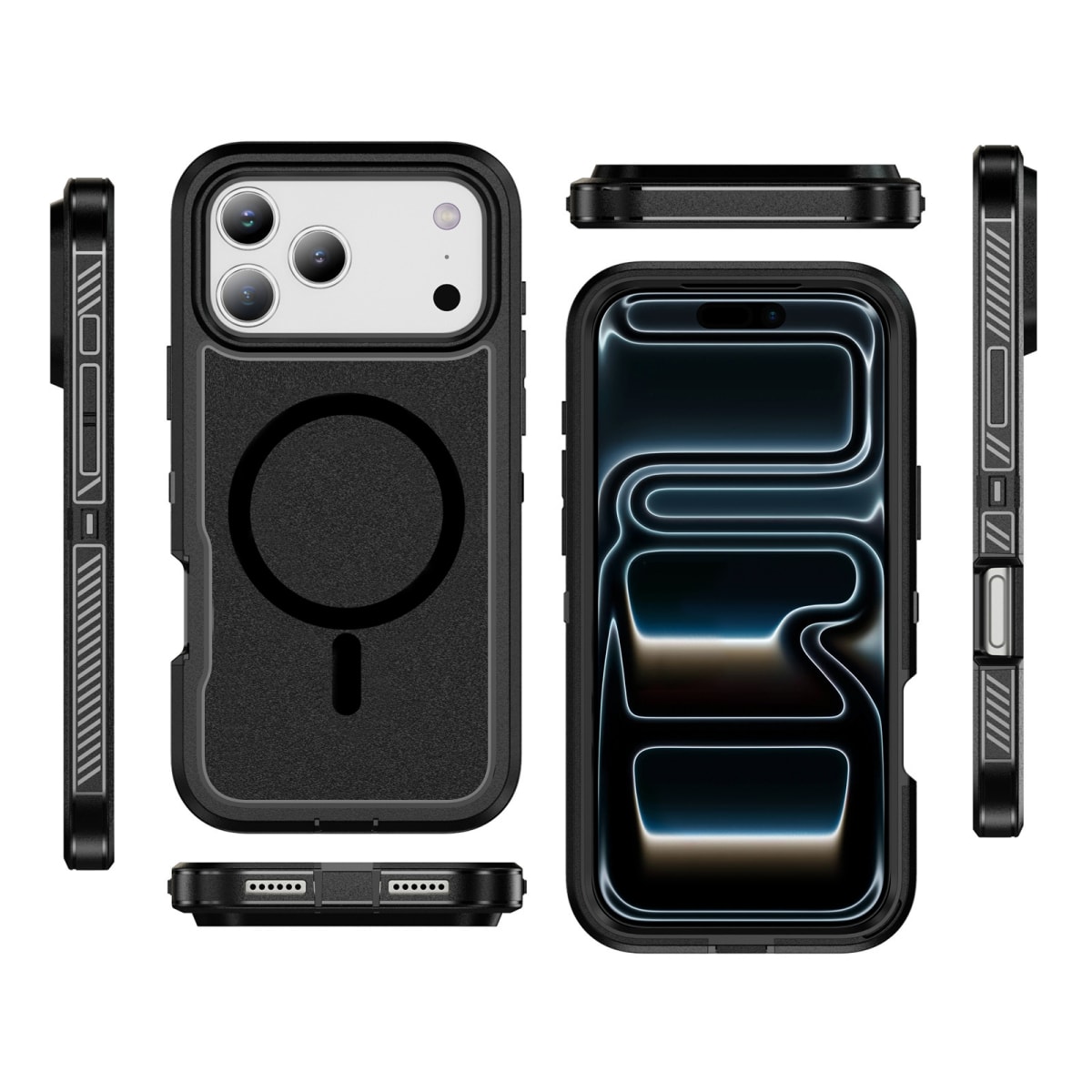 CARCASA ANTIGOLPES MAGSAFE IPHONE 17 PRO MAX NEGRO3