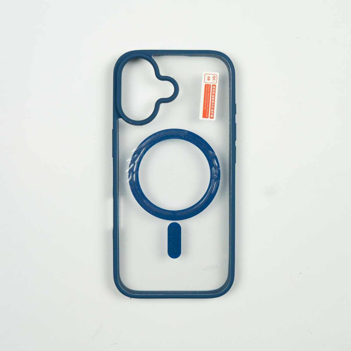 CARCASA MAGSAFE TRASPARENTE REFORZADA IPHONE 17 AZUL1