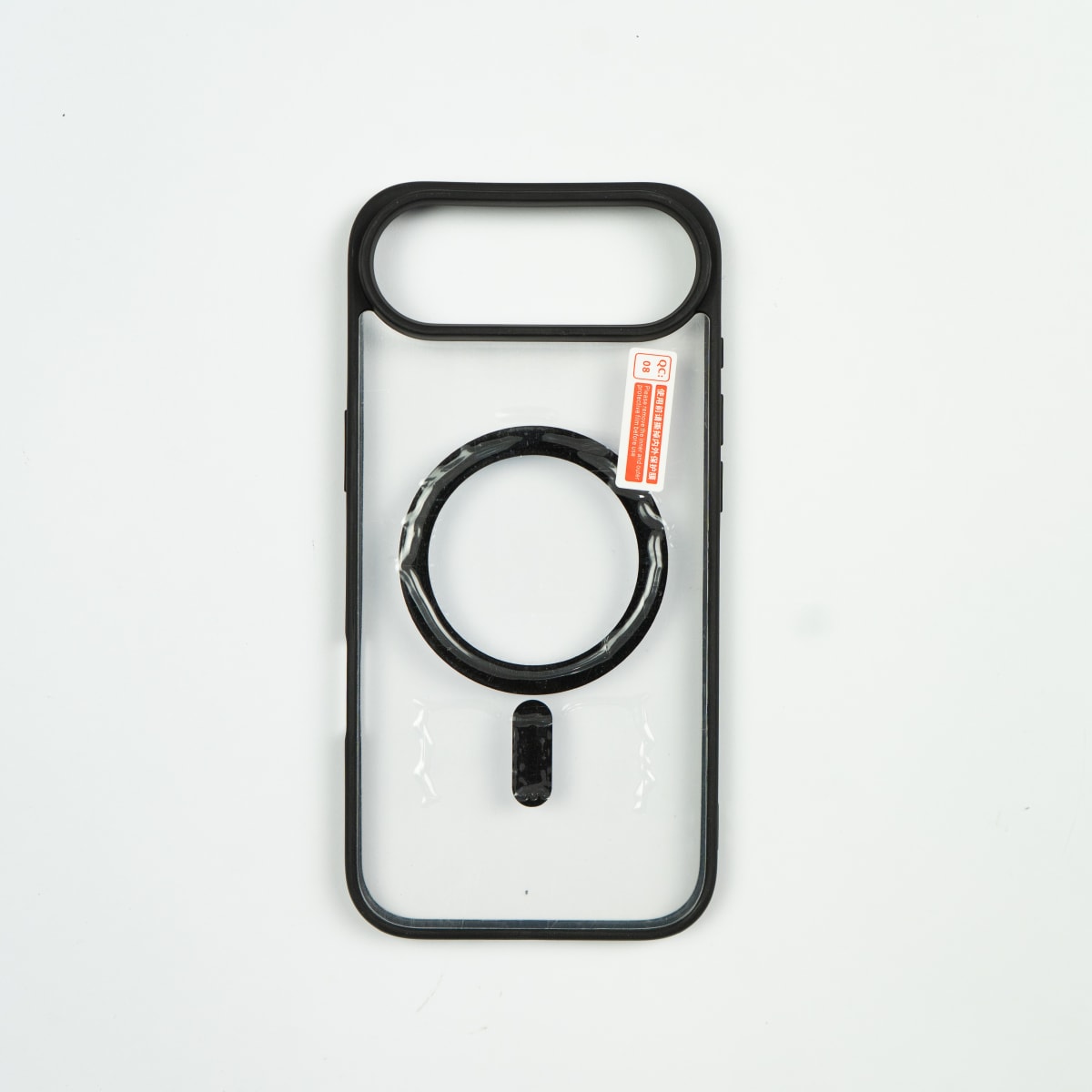 CARCASA MAGSAFE TRASPARENTE REFORZADA IPHONE 17 AIR NEGRO1