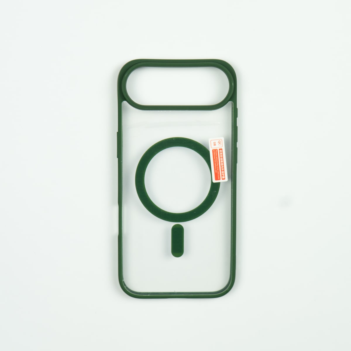 CARCASA MAGSAFE TRASPARENTE REFORZADA IPHONE 17 AIR VERDE1