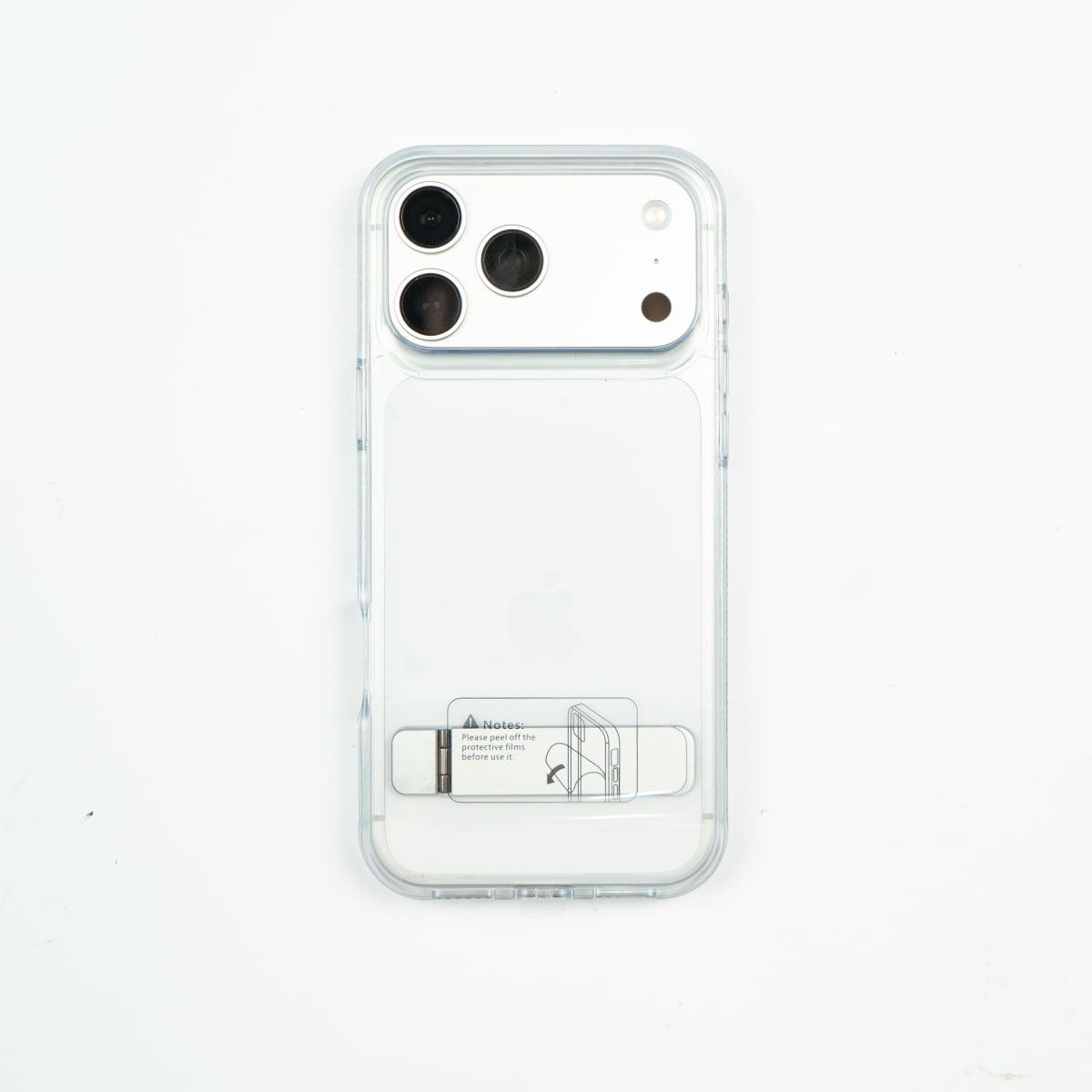 TRASPARENTE REFORZADA + SOPORTE METALICO IPHONE 17 PRO1