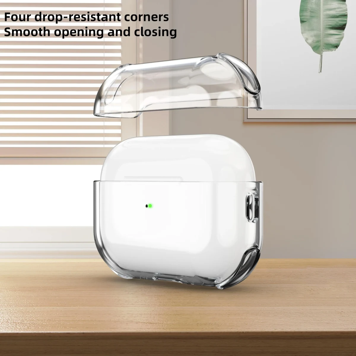 FUNDA SILICONA REFORZADA TRANSPARENTE AIRPODS 1/21