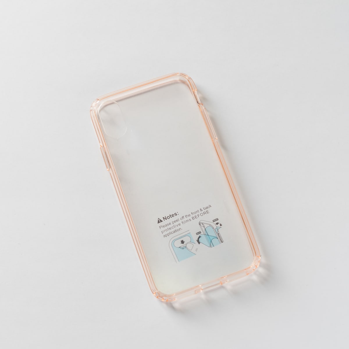 TRANSPARENTE + BORDE ROSADO IPHONE X/XS1