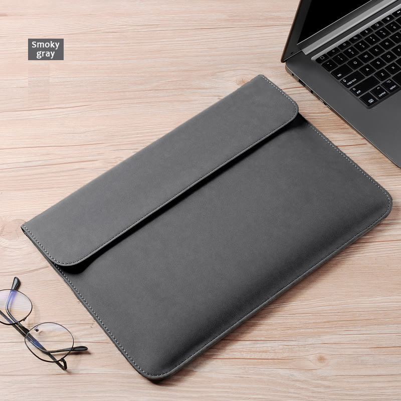 ESTUCHE DE CUERO PARA MACBOOK GRIS OSCURO 13.3