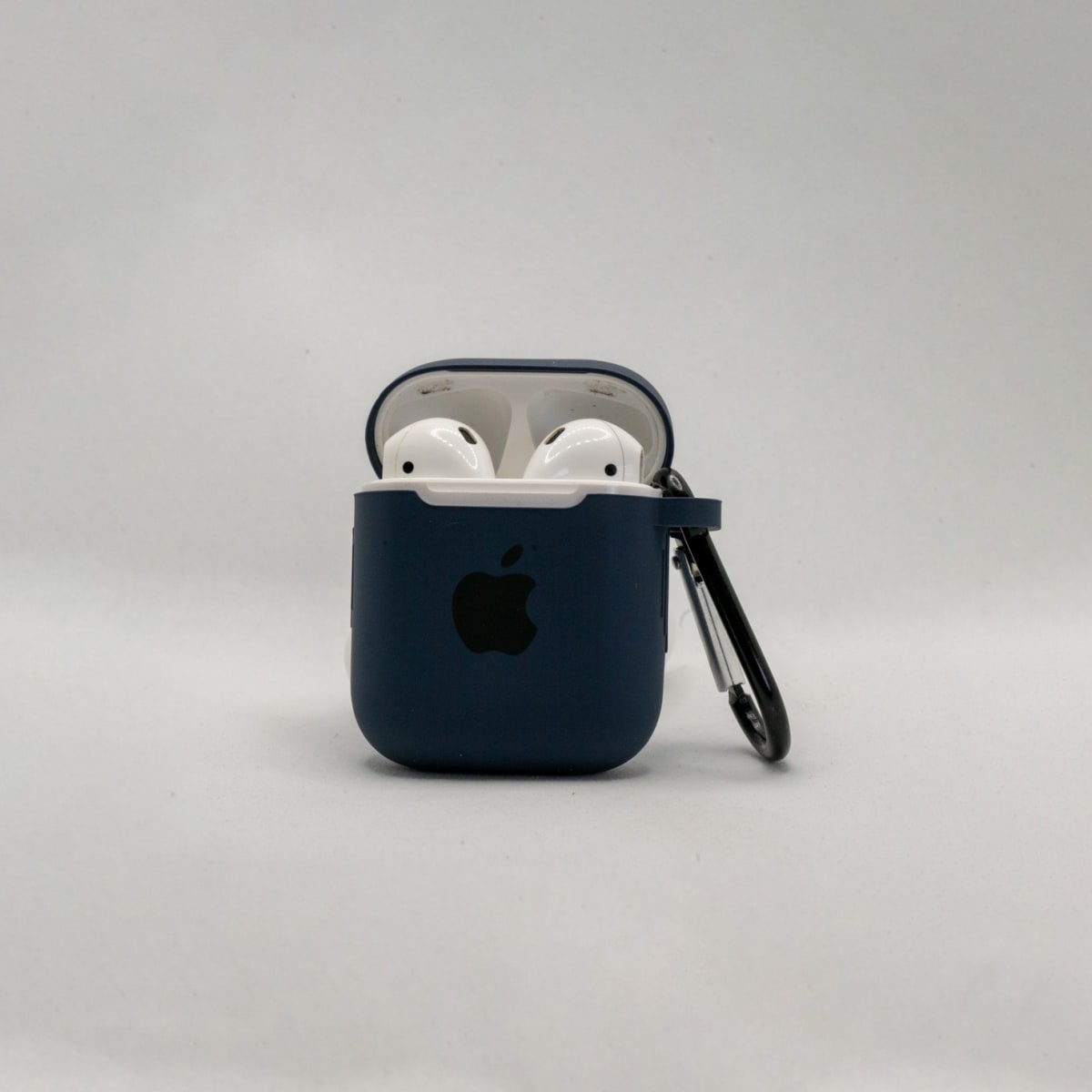 FUNDA SILICONA AIRPODS  1ER Y 2DA AZUL MARINO1