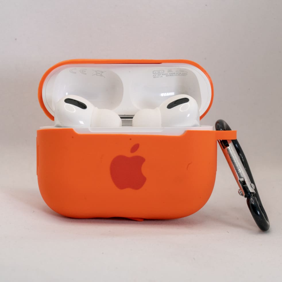 FUNDA SILICONA AIRPODS PRO NARANJO1