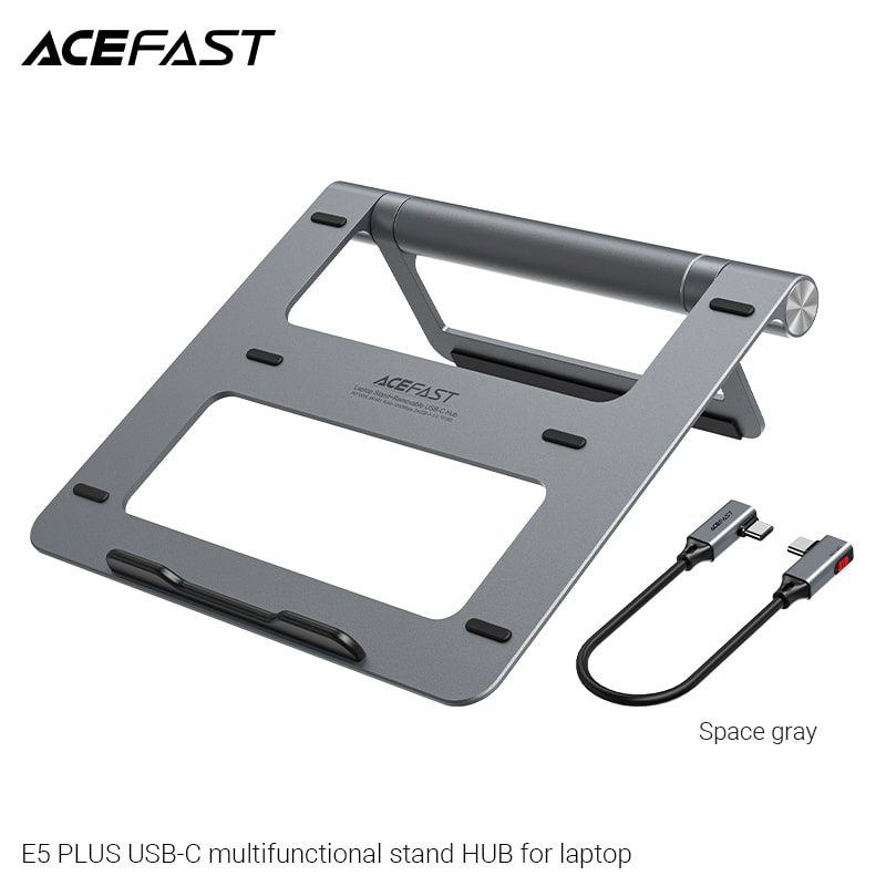 SOPORTE LAPTOP CON HUB USB-C MULTIFUNCION (E5 PLUS)6