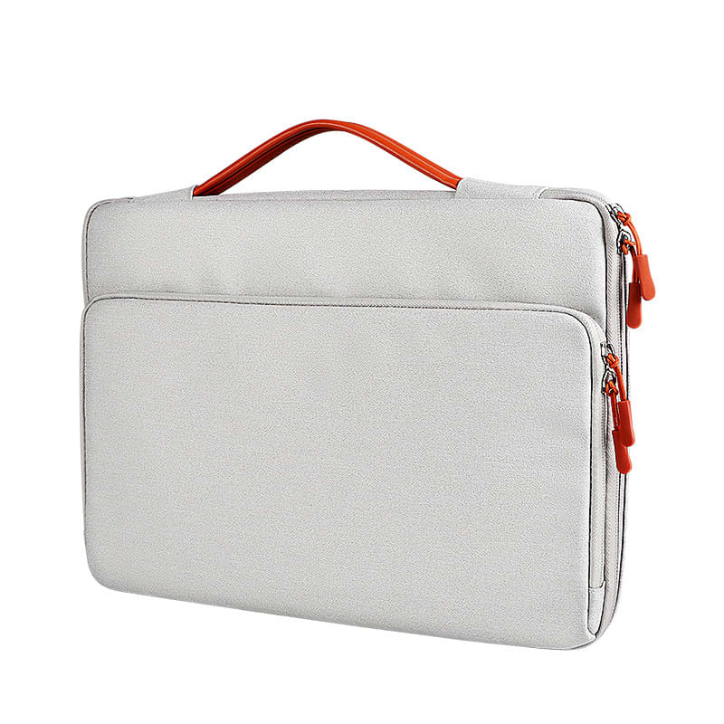 BOLSO PARA MACBOOK ACOLCHADO, ANTIGOLPE CON COMPARTIMIENTO GRIS CLARO 13,3