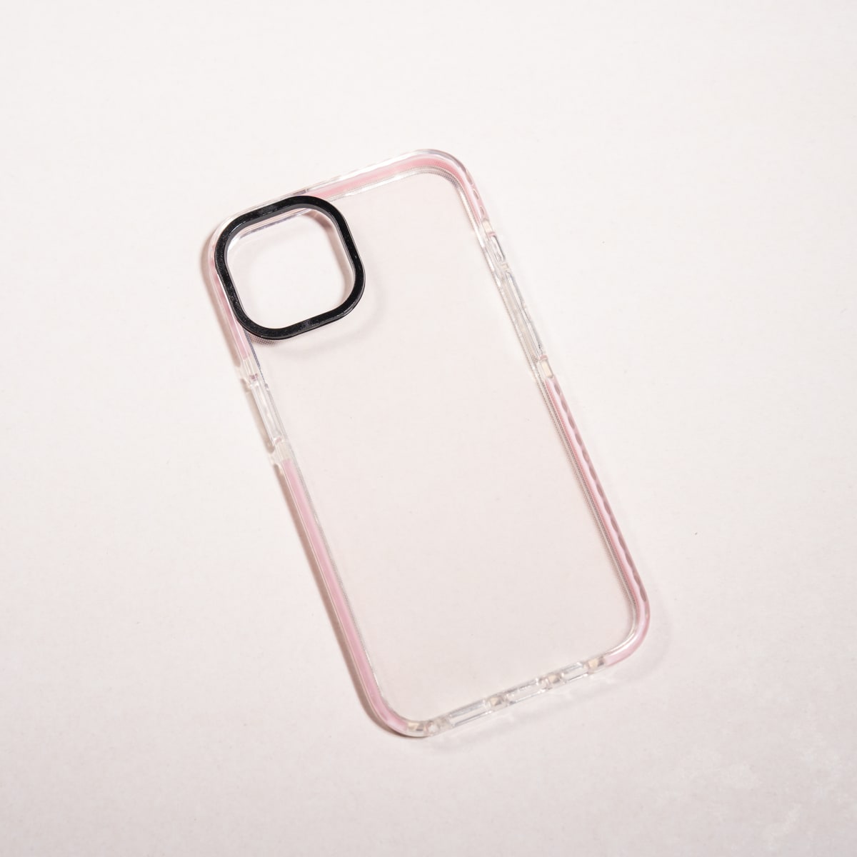 TIPO TECH 21 TRANSPARENTE BORDE ROSADO IPHONE 12 PRO MAX1