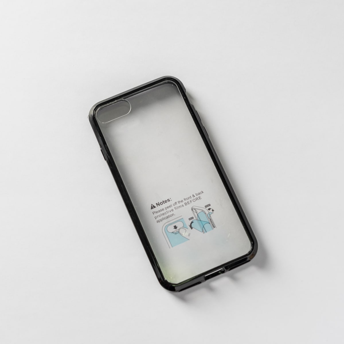 TRANSPARENTE + BORDE NEGRO IPHONE 7/8/SE21
