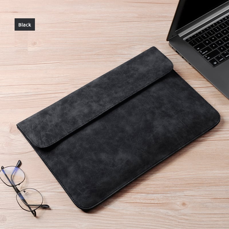 ESTUCHE DE CUERO PARA MACBOOK GRIS OSCURO 15.4
