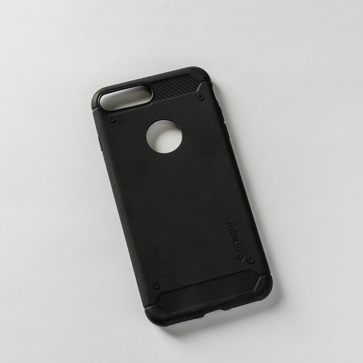 SPIGEN GOMA NEGRA IPHONE 7P/8P1