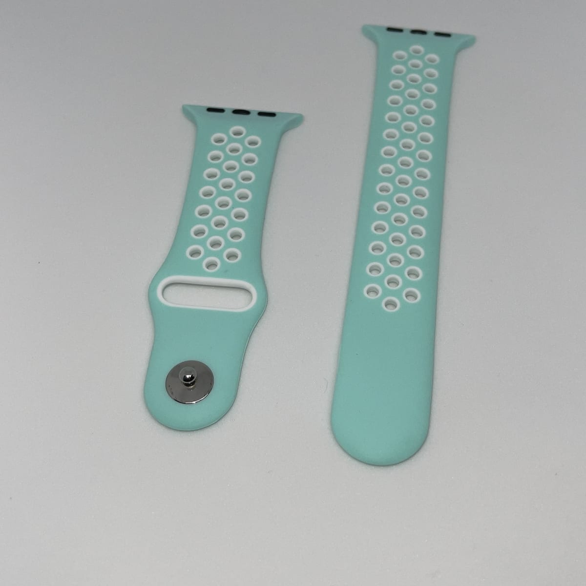 CORREA DEPORTIVA SILICONA 38-40-41MM VERDE AGUA Y BLANCO1