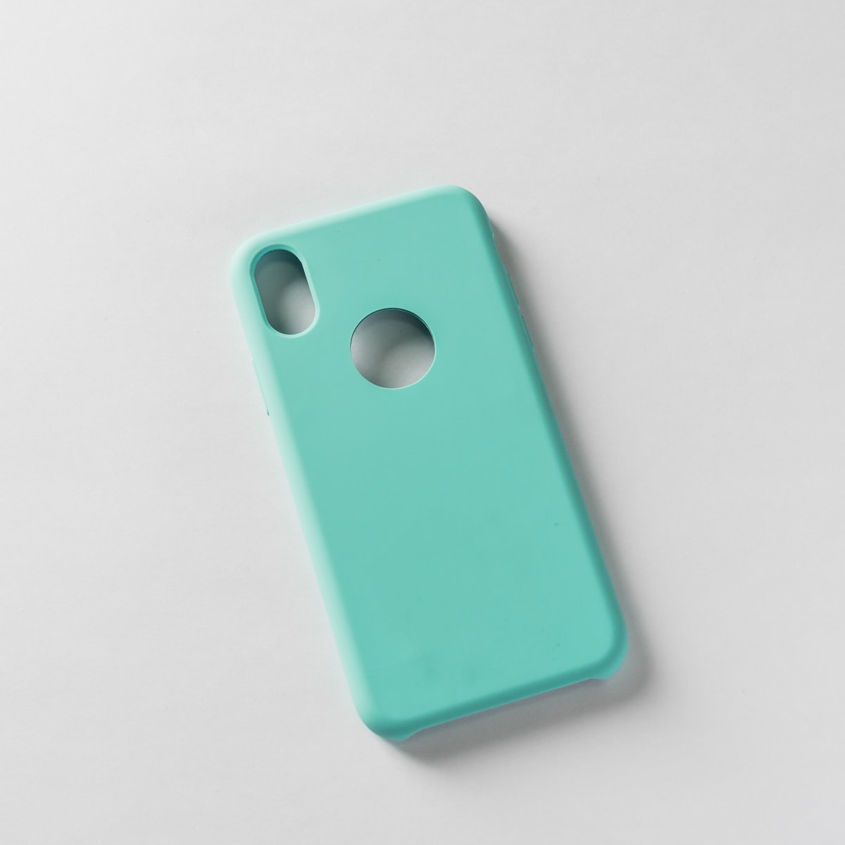 SILICONA SIN LOGO VERDE AGUA IPHONE X/XS1