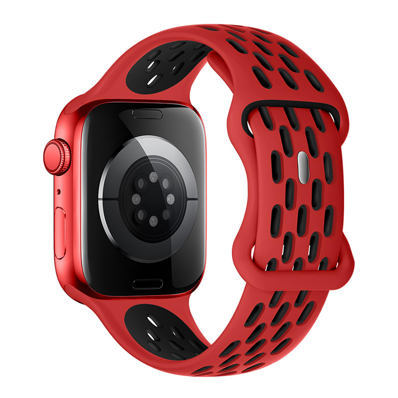 CORREA SILICONA DEPORTIVA ROJO-NEGRO 42/44/45/49MM (WA19)1