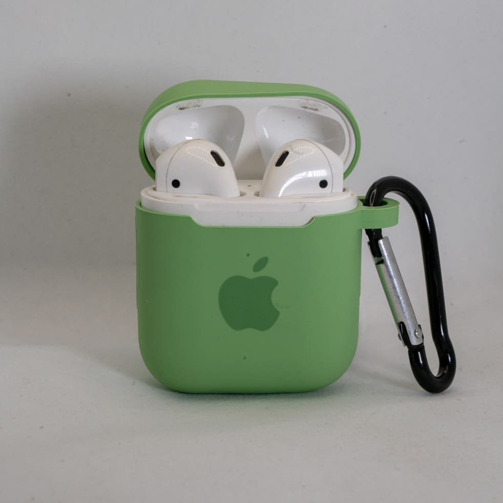 FUNDA SILICONA AIRPODS  1ER Y 2DA VERDE1