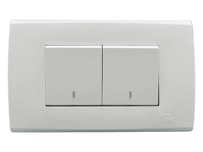 Armado - Interruptor doble (9/15). Blanco Serie A83