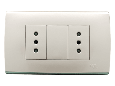 Armado - Tomacorriente Doble 10A. Dorado Serie A83