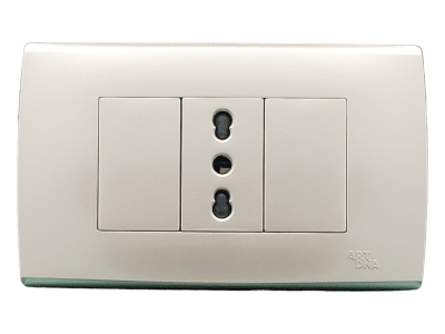 Armado - Tomacorriente Simple 10/16A. Dorado Serie A83