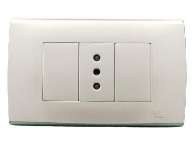 Armado - Tomacorriente Simple 10A. Dorado Serie A831