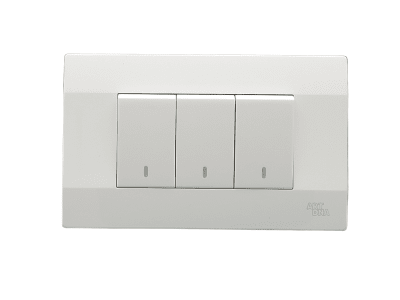 Armado - Interruptor Triple (9/32). Blanco Serie K1