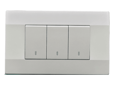 Armado - Interruptor Triple (9/32). Plata Serie K1