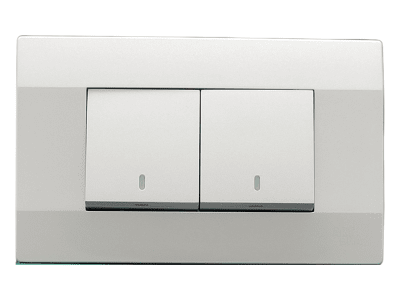 Armado - Interruptor doble (9/15). Plata Serie K