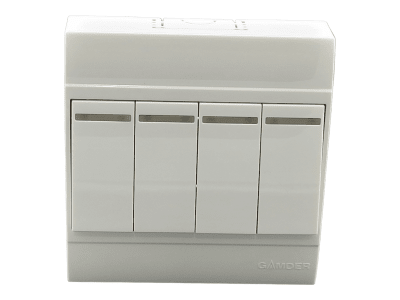 Interruptor Sobreponer 4 Teclas   9/12 - 9/24
