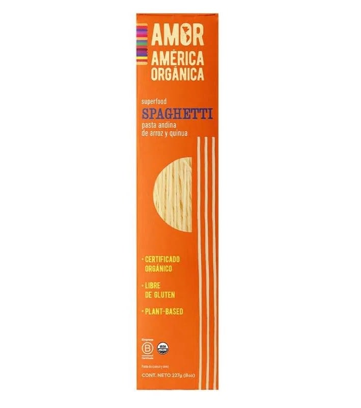 SPAGHETTI PASTA ANDINA DE ARROZ Y QUINUA 227 GR AMÉRICA ORGÁNICA