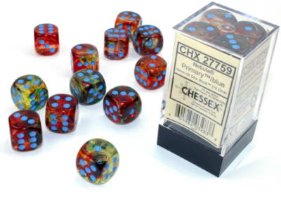 Set 12 Dados Nebula Primary/Blue