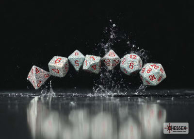 Polyhedral 7-Die Set Speckled Air