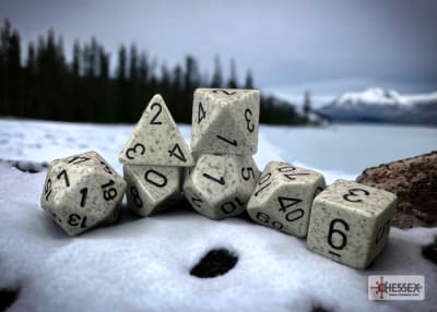 Polyhedral 7-Die Set Speckled Arctic Camo
