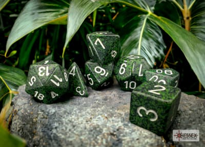 Polyhedral 7-Die Set Speckled Recon